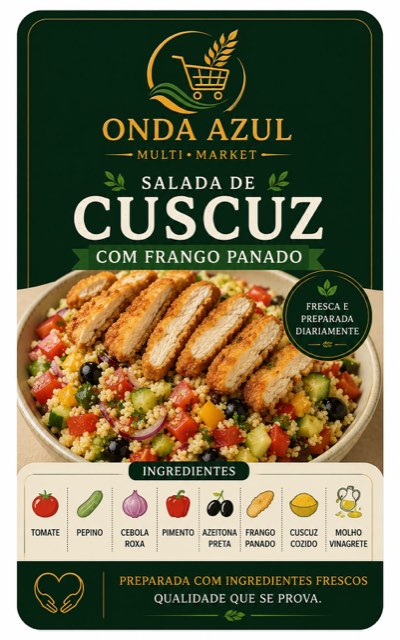 Embalagem da Salada de Cuscuz com frango panado