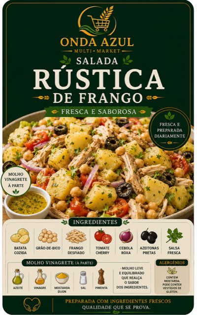 Embalagem da Salada Rústica de Frango